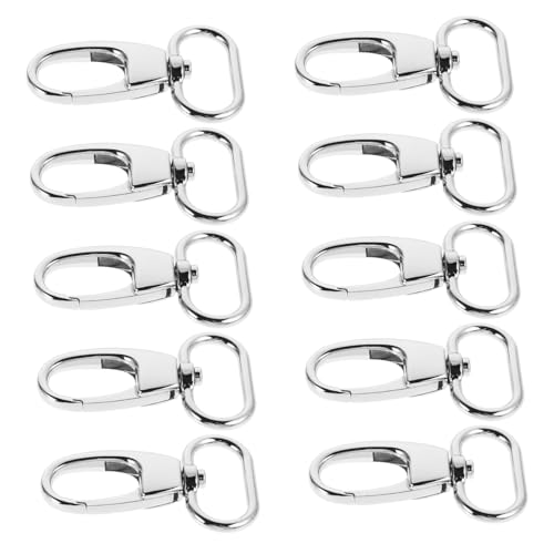 EXCEART 10 Stück Schultergurthakenschnalle Schmuckverschlüsse Schnallen Für Riemen Hutschnallen Aus Metall Ring Zur Herstellung Von Schlüsselanhängern Gürtelschnalle Silver Zinklegierung von EXCEART