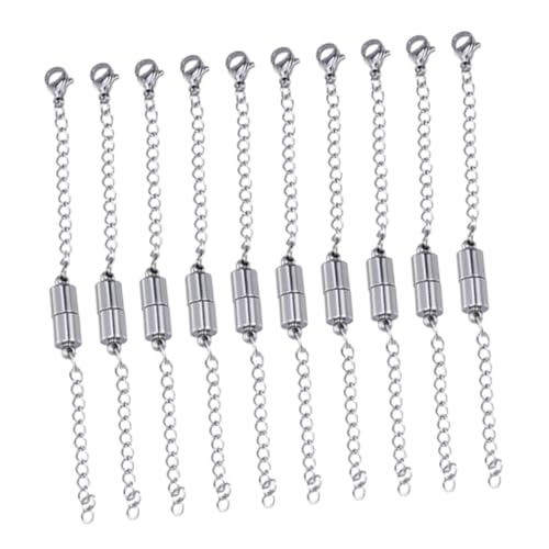 EXCEART 10 Stück Teiliges Magnetische Schmuckverbinder aus Edelstahl Verstellbare Halsketten Armbandverlängerung Rostfrei Einfache Handhabung für Arthritis-betroffene Kompatibel mit Ketten EXCEART 10 Stück Teiliges Magnetische Schmuckverbinder aus Edelstahl Verstellbare Halsketten Armbandverlängerung Rostfrei Einfache Handhabung für Arthritis-betroffene Kompatibel mit Ketten von EXCEART