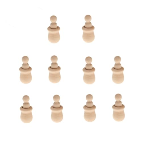 EXCEART 10 Stück Unbemalte Holzpuppen Körper für Diy Dekoration Unfertige Holzfiguren für Kreative Bastelprojekte für Handarbeit und Personalisierte EXCEART 10 Stück Unbemalte Holzpuppen Körper für Diy Dekoration Unfertige Holzfiguren für Kreative Bastelprojekte für Handarbeit und Personalisierte von EXCEART