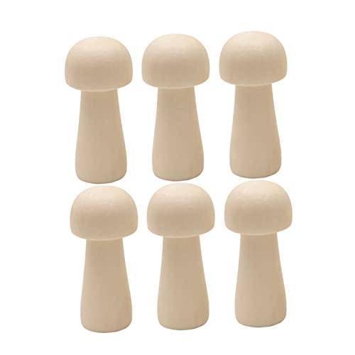 EXCEART 10 Stück Unfertiges Holzspielzeug Gartenpilze Pilz Zeug Groß Miniatur Pilzmodell Aus Holz Selber Bauen Unvollendetes Malspielzeug Holzmodell Pilz Puppenspielzeug Hölzern von EXCEART