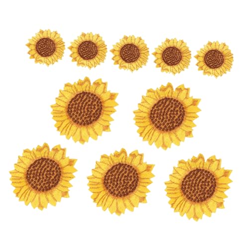 EXCEART 10 Stück gestickte Aufnäher leinenbettwaesche постельное белье Blumen-Schmetterlings-Patch zum Aufnähen Aufnäher für Jeans Flicken aufbügeln Applikationsflicken aufnähen Stoff von EXCEART