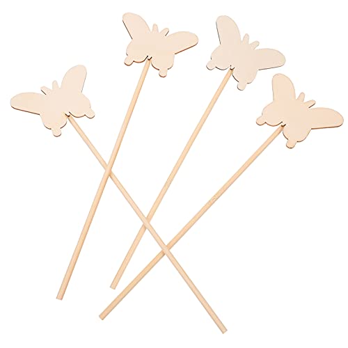 EXCEART 10 Stücke Blanko Holz Schmetterling Unvollendet Holz Fee Stick Fee Stick Zauberstab für DIY Craft Prinzessin Party Zubehör von EXCEART