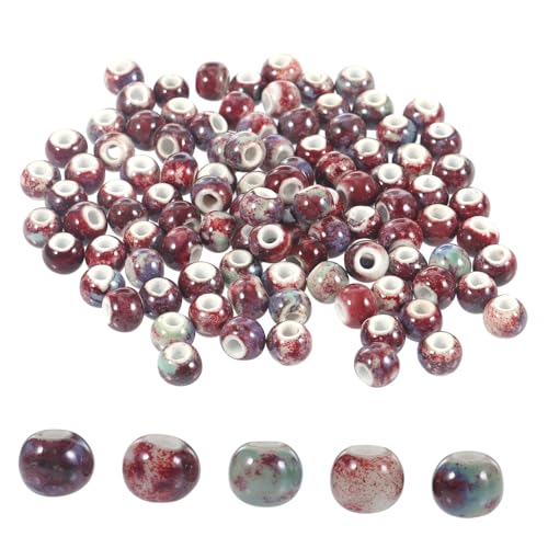 EXCEART 100 Stück Keramikperlen Zum Herstellen Von Armbändern Und Halsketten Lose Perlen Für Schmuck Und Projekte EXCEART 100 Stück Keramikperlen Zum Herstellen Von Armbändern Und Halsketten Lose Perlen Für Schmuck Und Projekte von EXCEART