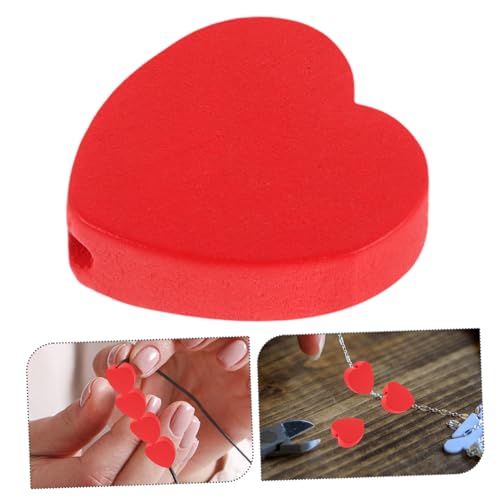 EXCEART 100 Stück Teiliges Herzförmige Holzperlen für Schmuckherstellung Rote Diy Perlen für Valentinstag Basteln Natürliche Holzherzen für Armbänder und Kreative Dekorationen EXCEART 100 Stück Teiliges Herzförmige Holzperlen für Schmuckherstellung Rote Diy Perlen für Valentinstag Basteln Natürliche Holzherzen für Armbänder und Kreative Dekorationen von EXCEART