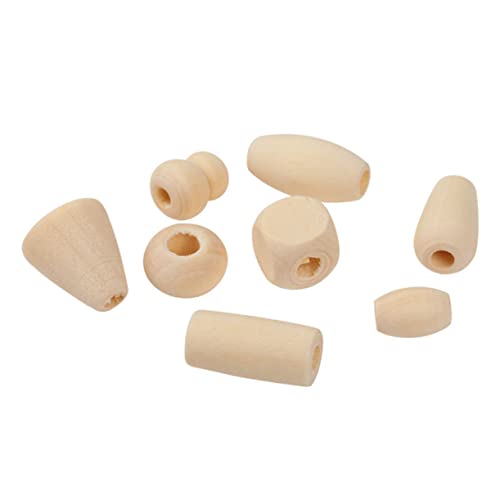 EXCEART 100 Stück perlenmaterial aus holz - Perlen Herstellung Perlenhandwerk groß Schmuck UV bastelzeug bastel materialien makramee holzperlen Holzperlen Bastelperlen selber machen von EXCEART