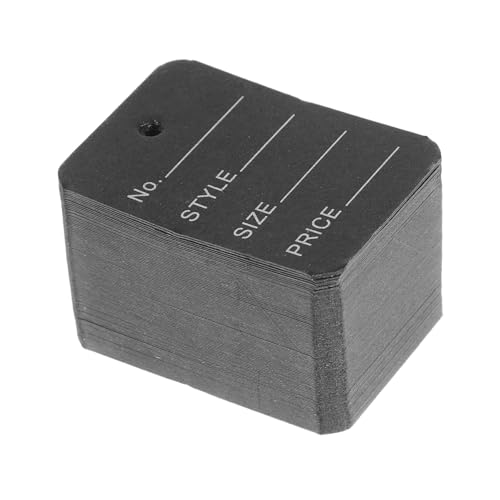 EXCEART 1000 Stück Preisschild Tag Warenpreisschilder Preisschilder Für Schmuck Beschreibbare Preisschilder Schmuckanhänger Für Die Preisgestaltung Kleidungsetiketten Papier Schwarz von EXCEART