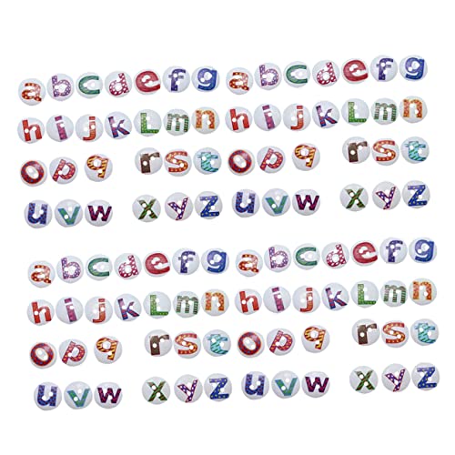 EXCEART Niedliche Buchstabenknöpfe 100 Stück Holzschnallen Mit Englischen Buchstaben Zum Nähen Und Stricken von EXCEART