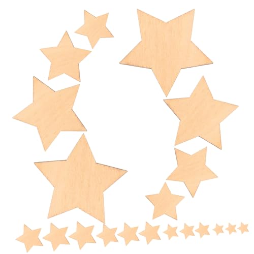 EXCEART Unfertige Holzsterne Bastelplatten Set Für DIY Dekoration Scrapbooking Kunsthandwerk Weihnachts Und Hochzeitsfeiern Größen Von Bis von EXCEART
