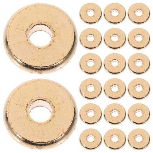 EXCEART 100stücke Flache Abstandshalter Perlen Aus Kupfer Für Schmuckherstellung Lose Flache Perlen Für Armbänder Und Diy Bastelprojekte von EXCEART