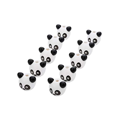 EXCEART 10Stücke Bunte Holzperlen Tierköpfe DIY Bastelperlen für Junge Mädchen Armband Schmuck Zubehör Panda Stil EXCEART 10Stücke Bunte Holzperlen Tierköpfe DIY Bastelperlen für Junge Mädchen Armband Schmuck Zubehör Panda Stil von EXCEART
