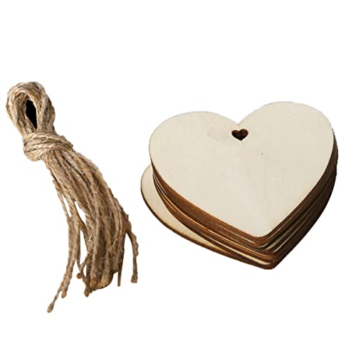 EXCEART 10Stücke Teiliges Dekorationsset für Weihnachten DIY Weihnachtsanhänger mit Hanfseil Rustikale Holzverzierungen für Bastelprojekte und Festliche Dekorationen von EXCEART