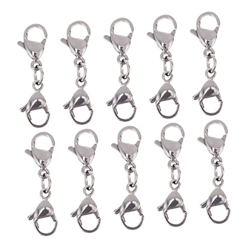 EXCEART Karabinerverschlüsse Aus Edelstahl 10 Stück Schnallen Für Taschen Schmuck Armbänder Reparatur Einfaches Design EXCEART Karabinerverschlüsse Aus Edelstahl 10 Stück Schnallen Für Taschen Schmuck Armbänder Reparatur Einfaches Design von EXCEART