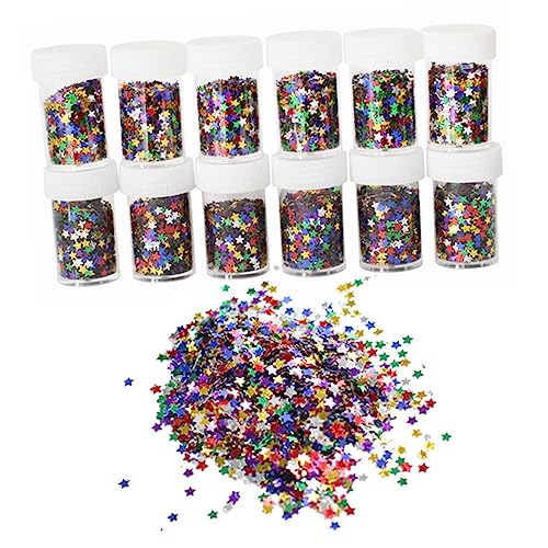 EXCEART 12 Paillettenverzierungen glitzernde tischdekoration Pailletten zum Basteln glänzende DIY-Kunst Pailletten für Handwerk Pailletten DIY Pailletten Goldpulver Kunsthandwerk Kind von EXCEART