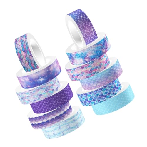 EXCEART 12 Rollen Fantasy -Farbband Meerjungfrau dekorative Papierbänder dekorative Bänder Scrapbooking für Aufkleber Mehrzweck-Washi-Tape dekorative Klebebänder EXCEART 12 Rollen Fantasy -Farbband Meerjungfrau dekorative Papierbänder dekorative Bänder Scrapbooking für Aufkleber Mehrzweck-Washi-Tape dekorative Klebebänder von EXCEART