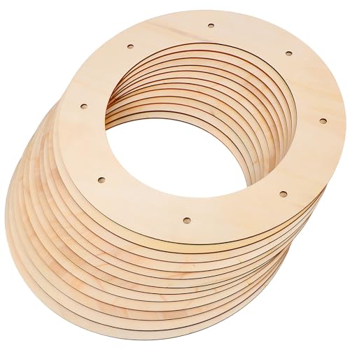 EXCEART 12 Stk Holzringe Zum Basteln Unfertiger Girlandenrahmen Unvollendete Holzkranzringe Kreisgirlandenringe Kränze Zum Basteln Kranzherstellungsring Kranzform Ornament Schlagloch EXCEART 12 Stk Holzringe Zum Basteln Unfertiger Girlandenrahmen Unvollendete Holzkranzringe Kreisgirlandenringe Kränze Zum Basteln Kranzherstellungsring Kranzform Ornament Schlagloch von EXCEART