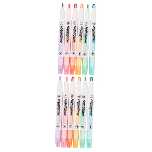 EXCEART 12 Stk Textmarker Doppelendige Marker Clear view marker Meißel spitze highlighter Pastell highlighter ideas genschenkideen Pastellmarker milder Farbhighlighter leicht Plastik EXCEART 12 Stk Textmarker Doppelendige Marker Clear view marker Meißel spitze highlighter Pastell highlighter ideas genschenkideen Pastellmarker milder Farbhighlighter leicht Plastik von EXCEART