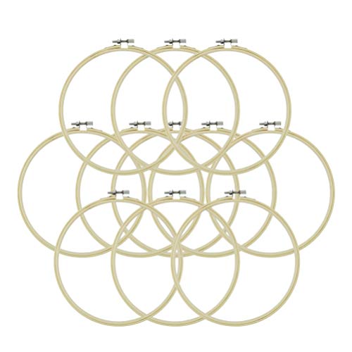 EXCEART 12 StüCk 13cm Verstellbare Bambus Stickrahmen FüR Diy Handwerk, Kreuzstich ZubehöR Und Traditionelle NäHtechniken EXCEART 12 StüCk 13cm Verstellbare Bambus Stickrahmen FüR Diy Handwerk, Kreuzstich ZubehöR Und Traditionelle NäHtechniken von EXCEART