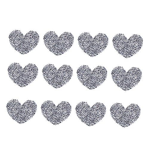 EXCEART 12 Stück Heißer Diamantkleber in Herzform present ideas genschenkideen Rucksack-Dekoration Geschenkidee Stoffreparaturflicken Kleidung Stoffzubehör glänzende Flecken Harzbohrer Silver EXCEART 12 Stück Heißer Diamantkleber in Herzform present ideas genschenkideen Rucksack-Dekoration Geschenkidee Stoffreparaturflicken Kleidung Stoffzubehör glänzende Flecken Harzbohrer Silver von EXCEART