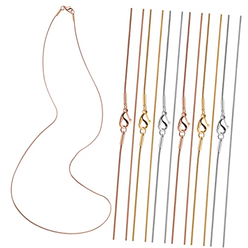 EXCEART 12 Stück Ketten Teiliges mit Karabinerverschlüssen Schlangenkette für Diy Schmuckherstellung in Silber Gold und Roségold für Anhänger und Persönliche Gestaltung EXCEART 12 Stück Ketten Teiliges mit Karabinerverschlüssen Schlangenkette für Diy Schmuckherstellung in Silber Gold und Roségold für Anhänger und Persönliche Gestaltung von EXCEART