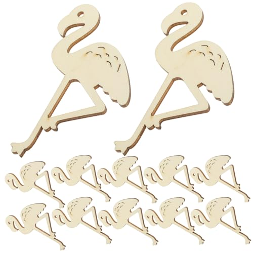 EXCEART Flamingo-ausschnitte Aus Holz 12 Stück Bastelbedarf für Heimdekorationen von EXCEART