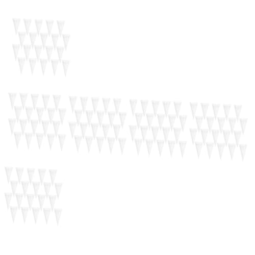 EXCEART 120 Stk Papierbrunnen Blütenkegel Konfetti- Aus Papier Zapfen Aus Rosenblättern Süßigkeitenschachteln Blütenzapfen Für Die Hochzeit Kegelhalterständer Hohl Blumenpapier Weiß von EXCEART