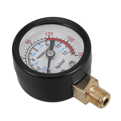 EXCEART 12Kg Robustes Manometer Für Luftkompressoren Rückseitig Montiert Für Industrie Und Haushalt Präzise Druckmessung Flüssigkeiten von EXCEART