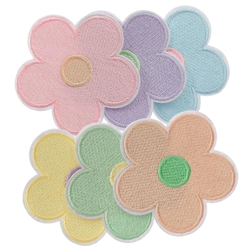 EXCEART 12Stücke Blumenmuster Patches DIY Bügelaufnäher Für Kleidung Taschen Hüte Hochwertige Farbenfrohe Stickapplikationen Für Reparaturen Und Dekoration von EXCEART