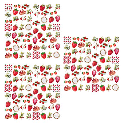EXCEART 135 Stück Obst Scrapbooking Aufkleber Dekorative Niedliche Erdbeere Süße Etikett Aufkleber für DIY Kunst Handwerk Projekt Tagebuch Scrapbooking Buch Karte Machen von EXCEART