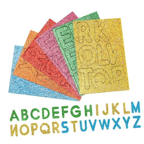 EXCEART 156 Stück Buchstabenaufkleber bastelbedarf scrapbooking zubehör Aufkleber für Scrapbooking Abziehbilder zum Basteln Alphabet Briefaufkleber für Plakatwand Klebebuchstaben Schaum von EXCEART
