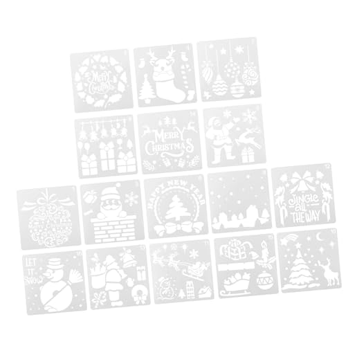 EXCEART 16 Stück Weihnachtsvorlage Schablone Dekorationen Weihnachtsfeier Liefert Weihnachtsdekorationskit Weihnachtsbedarf Weihnachten Wiederverwendbar Lieferungen Weiß Plastik EXCEART 16 Stück Weihnachtsvorlage Schablone Dekorationen Weihnachtsfeier Liefert Weihnachtsdekorationskit Weihnachtsbedarf Weihnachten Wiederverwendbar Lieferungen Weiß Plastik von EXCEART