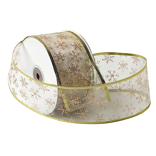 EXCEART 1Rolle Weihnachtsband Mit Glitzer Dekoratives Geschenkband Für Weihnachtsbaum Bastelprojekte Und Festliche Anlässe Für Weihnachtsdekorationen von EXCEART
