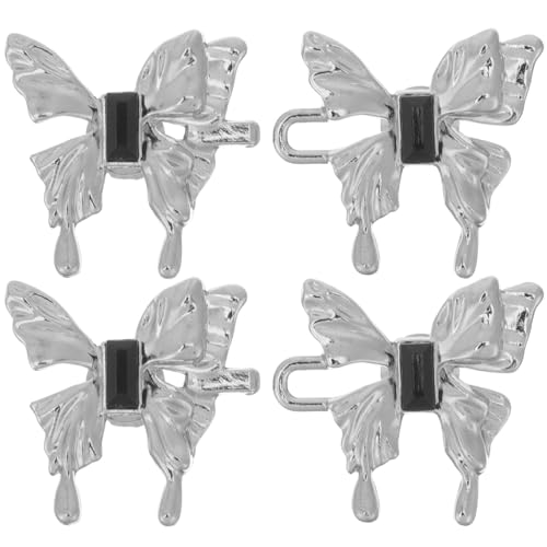 EXCEART 2 Paar Jeans-Knopf-Hosen-Taillenspanner Metall Verstellbare Schmetterlingsform-Knopfstifte Abnehmbare Taillenschnallen Kein Nähen Knopfspanner von EXCEART