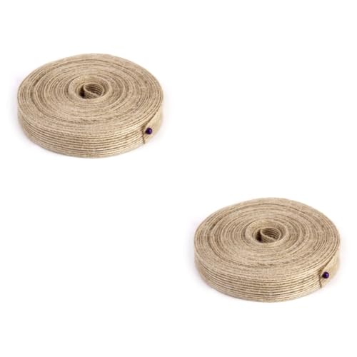 EXCEART 2 Rollen Fischseide -Leinenspitze Jute-Gurtband Juteband aus Sackleinen Bandgewebe Jute -Band von EXCEART