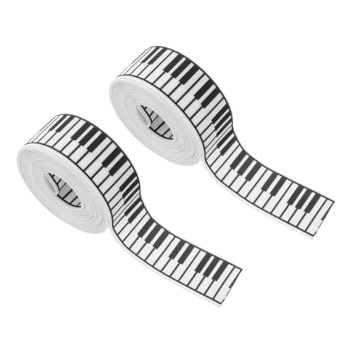 EXCEART 2 Rollen Musikhandwerksband Straußbänder Geschenkband als Dekorative Bänder Themenpartydekoration Lehrerband Partyband Musikband Bogenbänder bedrucktes Band Polyester EXCEART 2 Rollen Musikhandwerksband Straußbänder Geschenkband als Dekorative Bänder Themenpartydekoration Lehrerband Partyband Musikband Bogenbänder bedrucktes Band Polyester von EXCEART