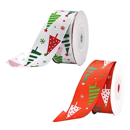 EXCEART 2 Rollen Weihnachtsband Bandurlaub Band zum Verpacken Urlaubsband dünnes Sackleinenband rotes Band ribbon bandfeile weihnachtsverpackungsband Verpackungszubehör Druckband Polyester EXCEART 2 Rollen Weihnachtsband Bandurlaub Band zum Verpacken Urlaubsband dünnes Sackleinenband rotes Band ribbon bandfeile weihnachtsverpackungsband Verpackungszubehör Druckband Polyester von EXCEART