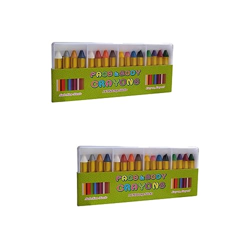 EXCEART 2 Sätze 16 Face Buntstift Gesichtsfarbe Malerei Wachsmalstifte Färbenstifte Malenstift Zeichenstifte Zum Ausmalen Abwaschbare Stifte Buntstifte Schminkstift Weißöl EXCEART 2 Sätze 16 Face Buntstift Gesichtsfarbe Malerei Wachsmalstifte Färbenstifte Malenstift Zeichenstifte Zum Ausmalen Abwaschbare Stifte Buntstifte Schminkstift Weißöl von EXCEART