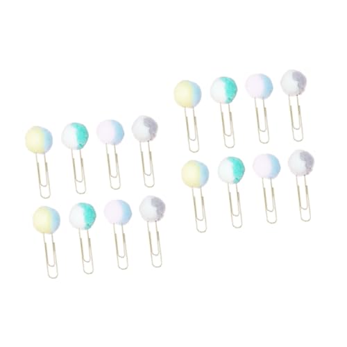 EXCEART 2 Sätze 8 Stück Haarball Büroklammer Dekorative Büroklammern Scrapbook-büroklammern Zweifarbige Büroklammern Papierclips Papierstift Für Bürozwecke Bindestift Metall von EXCEART