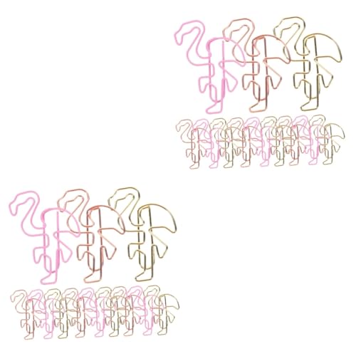 EXCEART 2 Sätze Büroklammern Büroklammern Gold Chip Clips Büroklammern Befestigungsklammern Klemmen Klebeklammern Büroklammer Für Papier Büroklammerhalter Bürobedarf 15 Stück * 2 von EXCEART