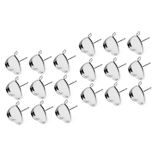 EXCEART 2 Sätze Diy Zubehör Für Ohrringe Ohrhaken Piercing Bausatz Geformt Ohrringe Set Ohrring Set Zubehör Zur Schmuckherstellung Zubehör Zur Herstellung Von Ohrringen Silver 20 Stück * 2 von EXCEART