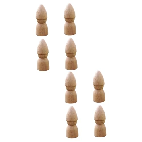 EXCEART 2 Sätze Puppenspielzeug Bastelsets Für Basteln Für Holzspielsachen Handpuppen Bausatz Dinge Zu Malen Kinderspielzeug Malen Diy -handwerk Hölzern 4 Stück * 2 von EXCEART