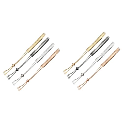 EXCEART 2 Sätze Schmuckzubehör Armreif Aus Roségold Verstellbares Armband Armband-kettenverlängerungen Goldene Biegeringe Verstellbare Armbänder Für Damen Schlüsselkette 4 Stück * 2 von EXCEART