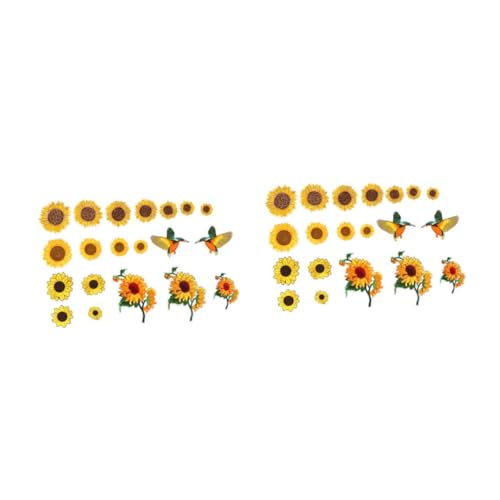 EXCEART 2 Sätze Sonnenblumen Tuch Aufkleber Aufnäher Mit Blumenmuster Sonnenblumenfelder Beemysafe Trendy Clothes Bügeleisen Stickapplikationen Aus Stoff Stickpatches Colorful 20 Stück * 2 EXCEART 2 Sätze Sonnenblumen Tuch Aufkleber Aufnäher Mit Blumenmuster Sonnenblumenfelder Beemysafe Trendy Clothes Bügeleisen Stickapplikationen Aus Stoff Stickpatches Colorful 20 Stück * 2 von EXCEART