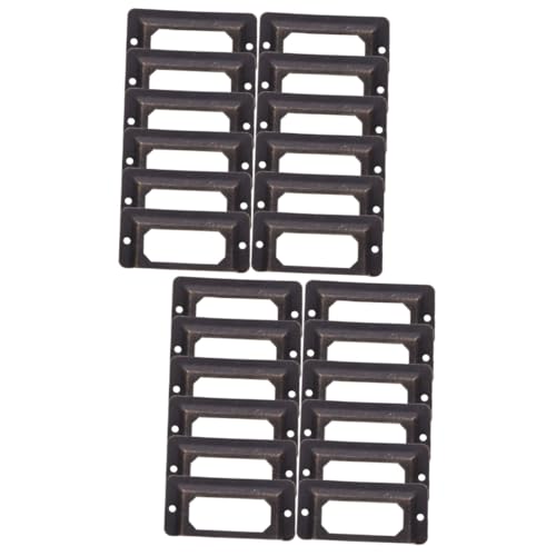 EXCEART 2 Sätze Visitenkartenrahmen Schublade Etikett Antiquität Gold Aufbwahrungs-box Aufbewahrungskorb Hardware Zur Schrankdekoration Namenskartenhalter Für Möbel Eisen 12 Stücke * 2 von EXCEART