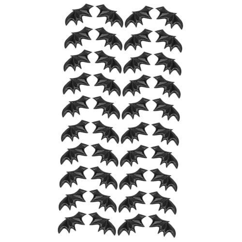 EXCEART 2 Sätze Zubehör Für Fledermausflügel Halloween-fledermäuse Stirnband Glitzer Kind Halloween Dekorativ Beängstigend Erwachsene Bobby Schild Stirnbänder Black Pu-leder 40 Stück * 2 von EXCEART