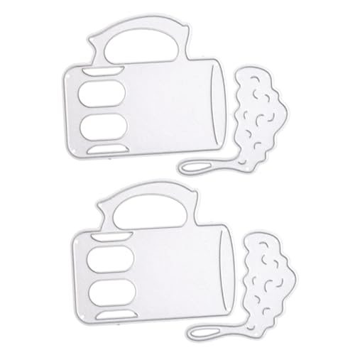 EXCEART 2 Stück Bierbecher Stanzform Kohlenstoffstahl Diy Schneidschablone für Scrapbooking Kartenherstellung und Papierhandwerk Langlebig und Leicht zu Transportieren von EXCEART