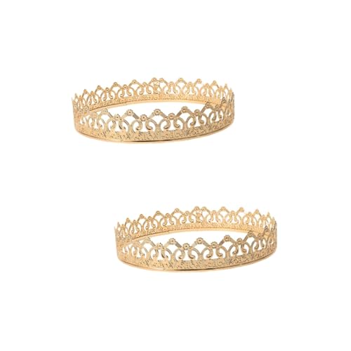 EXCEART 2 Stück Herren Krone Prinzessin Krone Cosplay-könig-requisite Krone Für Die Heimkehrparty Diademe Und Kronen Vintage Herrenkrone Kronendekoration Für Party Kronenhut Golden Metall von EXCEART
