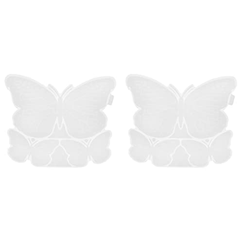 EXCEART 2 Stück Schmetterling Silikonformen Schmetterling Silikonformen für Seife Schmetterling Silikonformen für Epoxidharz Schmetterling Silikonformen Große Schmetterling Harzformen von EXCEART