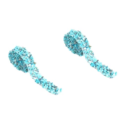 EXCEART 2 Stück Stein bügel Hotfix Nähen Streifen Werkzeug hochzeitsdeko hochzeitsdeco Strasssteine für Heimdekoration shoe charms Nähzubehör farbenfrohes Strassdekor Band Sky-blue von EXCEART