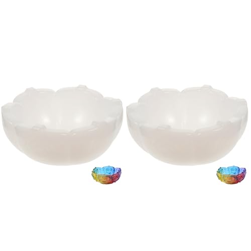 EXCEART 2 x Formen für Schmuck-Organizer, Schüssel, Blumenform, Epoxidharz-Form für Bastelarbeiten, Teelichthalter, Schmuckschale, langlebige Aufbewahrungsplatte für Heimdekoration EXCEART 2 x Formen für Schmuck-Organizer, Schüssel, Blumenform, Epoxidharz-Form für Bastelarbeiten, Teelichthalter, Schmuckschale, langlebige Aufbewahrungsplatte für Heimdekoration von EXCEART