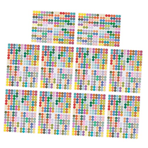 EXCEART 20stücke Bunte Runde Aufkleber Für Ölflaschen Selbstklebende Etiketten Zur Kennzeichnung Von Aromafläschchen Glasflaschen Und Gewürzen Für Küche Und Zuhause von EXCEART